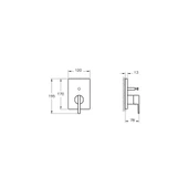 Vitra Suit Ankastre Banyo Bataryası, Krom A42838 - 2