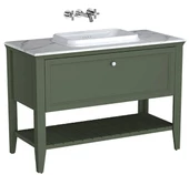 65822 Vitra Valarte Neo Tek Çekmeceli Tezgah Üstü Lavabo Dolabı, 120 cm, Retro Yeşil (Mermer Tezgah ve Lavabo dahil) - 1