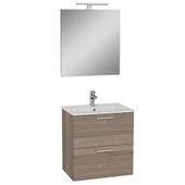 75103 Vitra Mia Demonte Set, 60 cm, Çekmeceli, (Lavabo Dolabı, Aydınlatmalı Ayna), Cordoba - 2
