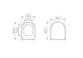 Vitra Integra Round Yavaş Kapanır Klozet Kapağı, Metal Menteşeli, Kolay Sökülebilir, Mat Beyaz, 131-001R009 - 2