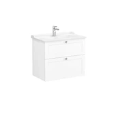 68869 Vitra Root Classic Çift Çekmeceli Lavabo Dolabı, 80 cm, Mat Beyaz (Klasik Lavabo Dahil) thumbnail 1