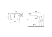 7241B403-1514 Vitra Equal Lavabo, 60 cm, (Entegre Temassız Sıvı Sabunluk Deliklidir) - 2