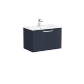 68222 Vitra Root Flat Tek Çekmeceli Lavabo Dolabı, 80 cm, Mat Lacivert (Köşeli Lavabo Dahil) - 1