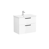 66306 Vitra Root Flat İki Çekmeceli Lavabo Dolabı, 80 cm, Parlak Beyaz (Köşeli Lavabo Dahil) - 1