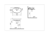 5881B483-0563 Vitra Memoria Yuvarlak Çanak Lavabo, 75 cm, Mat Siyah - 2