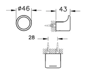 A44306 Vitra Eternity Kücük Kanca Askı, Beyaz-Krom thumbnail 2