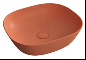 Vitra Plural Kare Alçak Çanak Lavabo, 45 cm, Mat Terra Rossa, 7810B477-0016 - 1