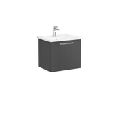 68203 Vitra Root Flat Tek Çekmeceli Lavabo Dolabı, 60 cm, Mat Fırtına Gri (Köşeli Lavabo Dahil) - 1