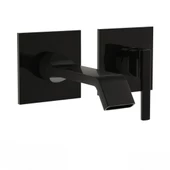 A4278239 VitrA Suit İki Delikli Ankastre Lavabo Bataryası (Sıva Üstü Grubu),Parlak Siyah - 1
