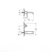 Vitra Suit İki Delikli Ankastre Lavabo Bataryası, (Sıva Üstü Grubu), Soft Bakır A4278229 - 2