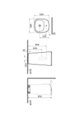 7814B483-0001 Vitra Plural Monoblok Lavabo, 50 cm, Mat Siyah - 2