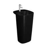 7814B483-0001 Vitra Plural Monoblok Lavabo, 50 cm, Mat Siyah - 1