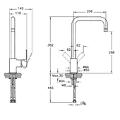 A42103 Artema Flo S Eviye Bataryası -Krom A42103 - 2