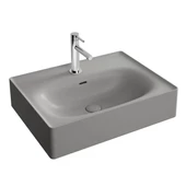 7241B476-0631 Vitra Equal Çanak Lavabo, 60 cm, Mat Taş Gri - 1
