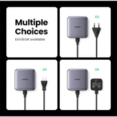 UGREEN NEXODE 100W GAN MASAÜSÜ HIZLI SARJ CIHAZI TYPE-C QC PD 4 PORTLU 3XUSB-C 1XUSB-A GRI 90928 - 3
