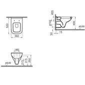 VitrA S20 Asma Klozet Beyaz (Taharat borusuz), 5507L003-0101 thumbnail 2