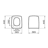 Vitra Metropole Slim Klozet Kapağı, Yavaş Kapanır, Siyah - 2