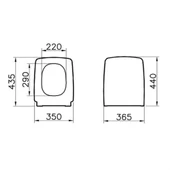 Vitra Metropole Klozet Kapağı, Yavaş Kapanır, 90-003R009 - 3