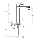 Artema Root Square Tezgah Üstü Lavabo Bataryası A42733 - 2