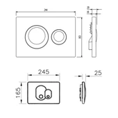 711-1085 Vitra Kumanda Paneli- Çift Kademeli Mat Krom - 2