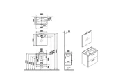 75021 Vitra Mia Demonte Set, 60 cm, Çekmeceli, (Lavabo Dolabı, Aydınlatmalı Ayna), Parlak Beyaz - 2