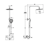 Vitra Aquaheat Bliss 250 Duş Sistemi -Krom A47201 - 2