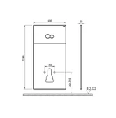 740-1900 Vitra Voyage Kumanda Paneli, Beyaz-Cam - 2