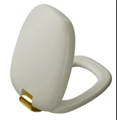 Vitra Plural Klozet Kapağı, Altın Renk Metal Menteşeli, Yavaş Kapanır, Kolay Sökülebilir, Mat Bej, 126-420-019 - 1