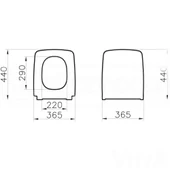 Vitra Metropole Slim Klozet Kapağı, Yavaş Kapanır, Mat Beyaz, 122-401-009 - 2