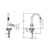A43404 Artema Flow Soft Eviye Bataryası Kısa Krom thumbnail 2
