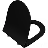 Vitra Sento Slim Klozet Kapağı, Yavaş Kapanır, Mat Siyah, 120-483-009 - 1