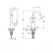 A43160 Artema Flow Soft Döner Borulu Lavabo Bataryası,Krom - 2