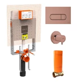 Vitra Gömme Rezervuar, Soft Bakır Panel, Stop Valf, 800-2025 - 1