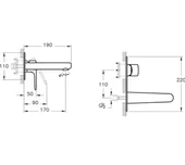 A4272174 Artema Root Round Ankastre Lavabo Bataryası,Soft Altın (Sıva Üstü Grubu) - 2