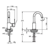 A42877 Artema Nora S Lavabo Bataryası Döner Borulu, Yüksek - 2