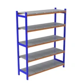 5 Katlı Depo Rafı - 300-350 Kg Taşıma Kapasiteli Hafif Rack Raf  60x90x250 cm thumbnail 1