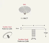 Masa - Sehpa Ayağı Cam Bağlantı Flanşı 5mm - 2