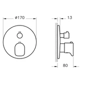 A42694 Artema Root Round Termostatik Ankastre Banyo Bataryası (V-Box Sıva Üstü Grubu) - 3