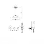 Vitra Liquid Ankastre Duş Seti (Sıva Üstü Grubu), Parlak Siyah A4277739 - 3