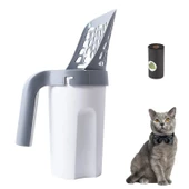 Monozone  Kedi Kum Temizleme Küreği Yeni Nesil A Kalite 29cm Poşet Hazneli(1 Adet Hediye Poşet) - 1