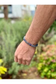 Gökçeada 6 Mm Lapis Taşı Makromeli Kadın Erkek Bileklik - 2