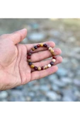 Gökçeada Doğaltaş 8 Mm Mokait Jasper Taşı Bileklik A Kalite - 6