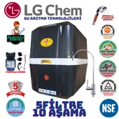 LG Chem COOL SİYAH BEYAZ POMPALI MONTAJ DAHİL 8 LİTRE 5 FİLTRE 10 AŞAMA SU ARITMA CİHAZI thumbnail 1