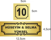 Kapı İsimliği Klasik Ev Dış Kapı İsimliği Çelik Kapı İsimliği Gold02 - 2