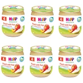 Hipp Kavanoz Maması Organik Armutlu Şeftali Püresi 125 gr 6 ADET - 1