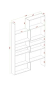 Aden Flat Dekoratif Kitaplık Mermer Desen Traverten - 3