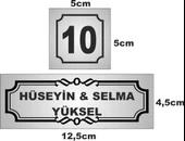 Kapı İsimliği Klasik Ev Dış Kapı İsimliği Çelik Kapı İsimliği Gümüş 01 - 2