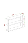 İnci Klozet Arkası Çok Amaçlı Banyo Düzenleyici, Klozet Üstü Raf Ve Organizatör, 60 cm - 4