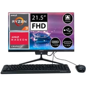 AIDATA 21.5" AIO-R3200-825600X RYZEN 3 3200G 8GB RAM- 240GB M2 NVME O/B UHD FDOS - 1