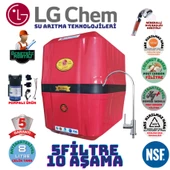 LG Chem COOL KIRMIZI SİYAH POMPALI MONTAJ DAHİL 8 LİTRE 5 FİLTRE 10 AŞAMA SU ARITMA CİHAZI thumbnail 1
